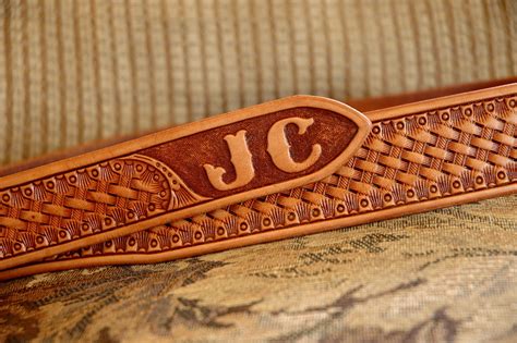 There are five (seven) holes in the tooled… Handmade Western leather belt patterns. Lone Tree Leather Works creates their own unique floral ...