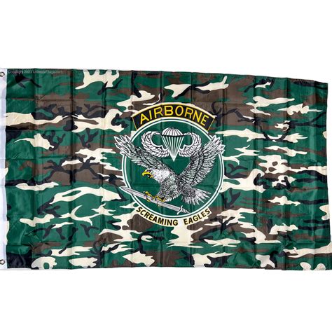101st Airborne Screaming Eagles Flag Camo 3 X 5 Ft Standard