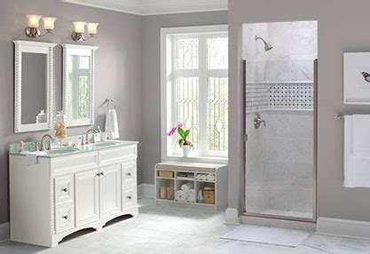 This home depot guide shows you how to choose a vanity style, color ideas and has tips to make your bath look and feel more spacious. Bathroom Installation at The Home Depot