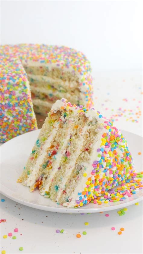 vanilla confetti cake recipe confetti cake recipes desserts dessert recipes easy