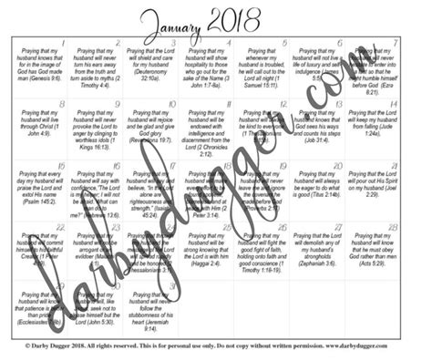 Januarys Printable Prayer Calendar — Darby Dugger