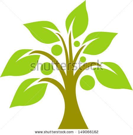 Decorative Simple Tree Stock Vector 149066162 : Shutterstock | Simple tree, Tree, Simple