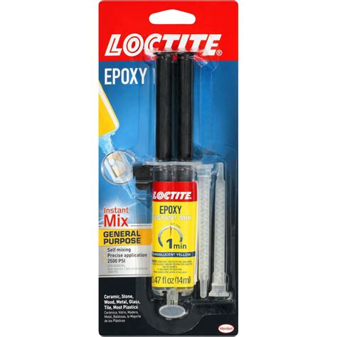 Loctite Epoxy 1 Minute Instant Mix 047 Fl Oz Instant Mix Syringe