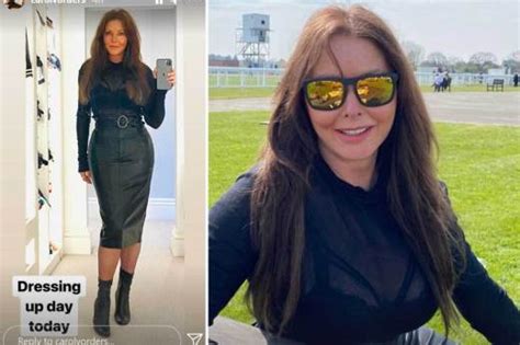 Carol Vorderman 60 Sizzles As She Flashes Bra In Sheer Top While Dressing Up In Skintight