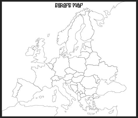 Europe Map Outline Printable Printablee