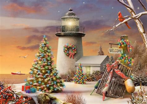 23 Christmas Lighthouse Wallpapers Wallpapersafari