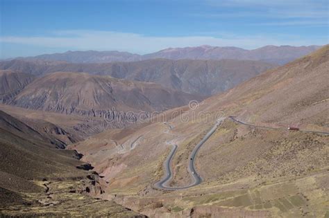 Winding Road North Of Argentina Noa Salta Jujuy Stock Image