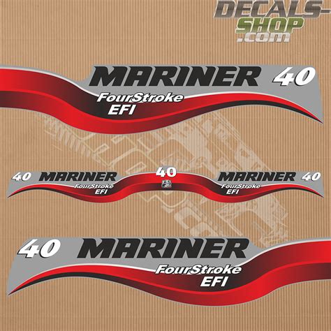 Mariner 40hp Four Stroke Efi Outboard Decal Kit