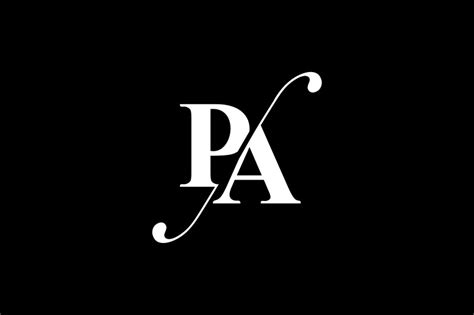 Pa Monogram Logo Design By Vectorseller