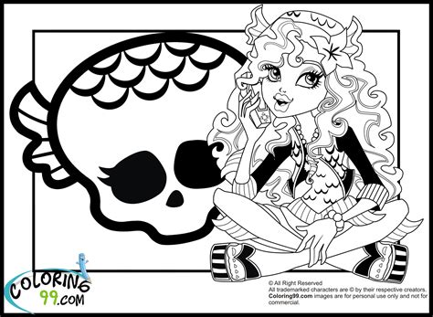 Monster High Lagoona Blue Coloring Pages | Team colors
