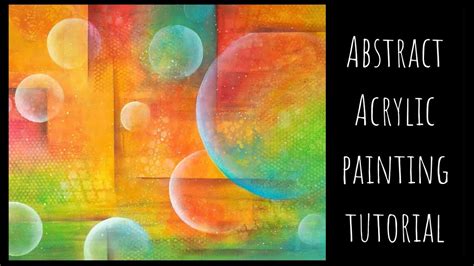 Abstract Acrylic Painting Tutorial Abstract Acrylic