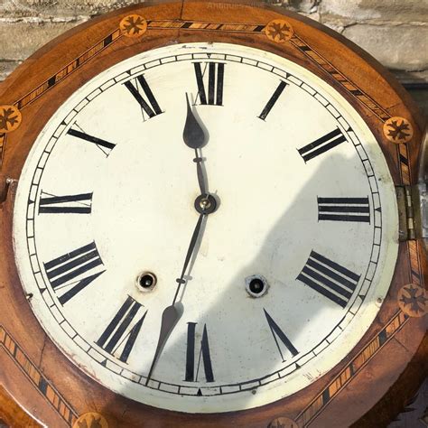 Antiques Atlas Antique Inlaid Wall Drop Dial Clock