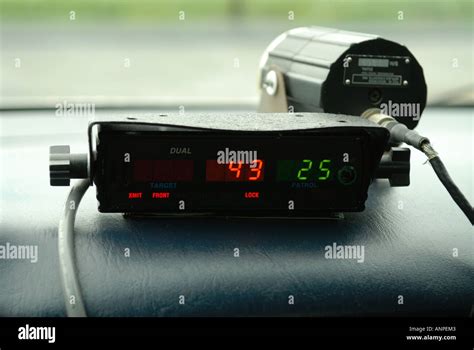 Police Speed Radar Unit In Police Car Stock Photo 8901826 Alamy