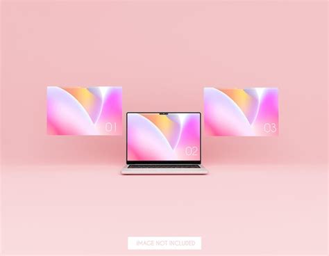 Premium Psd Realistic Laptop Mockup With Multiple Screens