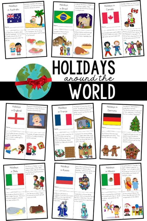 The Holidays Around The World Activity Pack With Pictures And Words To