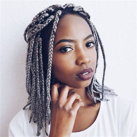 You can use statement shades like this to jazz up the simplest of braided styles. 6 Brilliant and Bold Box Braid Bob Hair Cuts | Hair ...