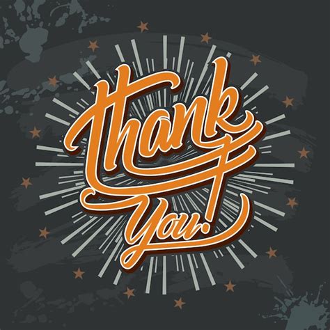 Premium Vector Thank You Hand Lettering