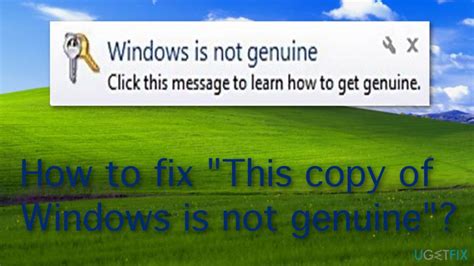 How To Fix “this Copy Of Windows Is Not Genuine”