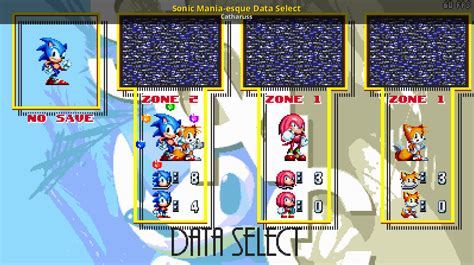 Sonic Mania Data Select Sonic 3 Air Mods