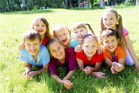 Kids Outside In Park Stock Image Image Of Outdoor Green 99758257
