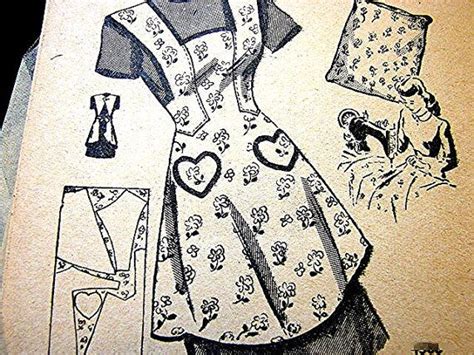1940s Full Apron Pattern Misses Uncut Bib Apron Anne Adams Etsy
