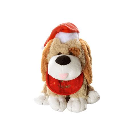 Super Soft Plush Cuddly Christmas Santa′s Toy Dog Plush Dog In