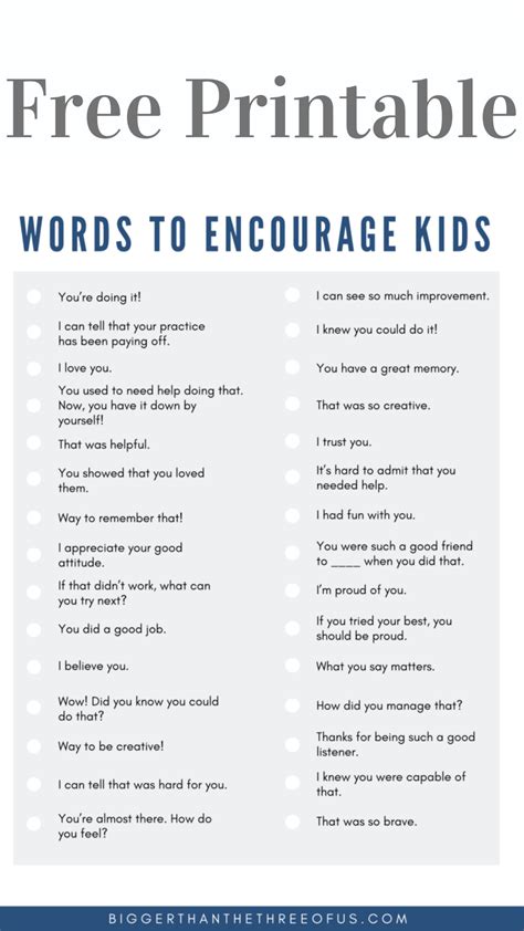 Words Of Encouragement For Kids Words Of Encouragement For Kids