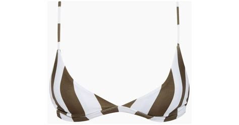 Mikoh Swimwear Synthetic Belize Triangle Bikini Top In Green Lyst
