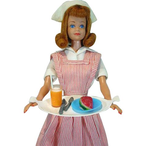 Vintage Titian Midge In Candy Striper Volunteer Mattel 1964 Barbie