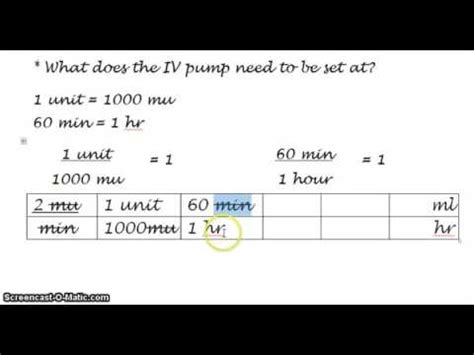 Pitocin Calculation Demonstration - YouTube