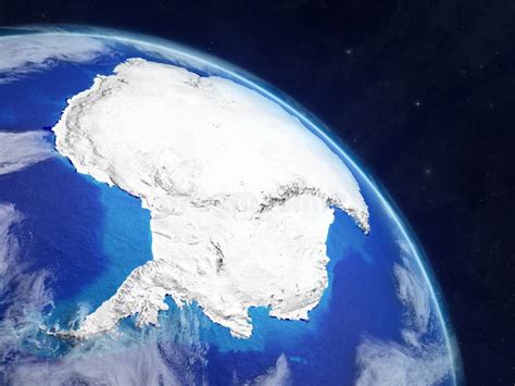 Antarctica From Space Stock Illustration Illustration Of Elements