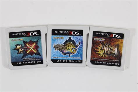 Lot Of 3 Loose Japanese 3ds Games Monster Hunter X 3g 4 3ds B