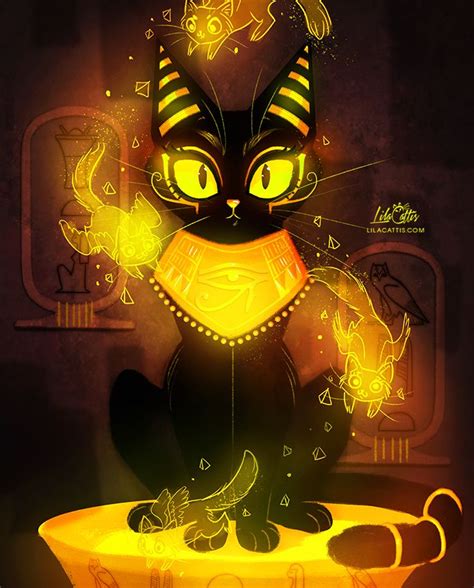 Lilacattis Yellowtintedweek 57 😺 Bastet The Cat Goddess I Love