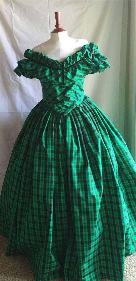 Custom Made To Order Victorian Civil War Evening Ball Gown Southern