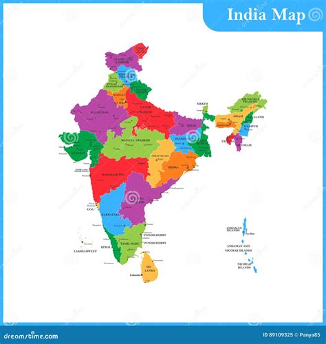 Map Of India With States And Cities Maps Of The World