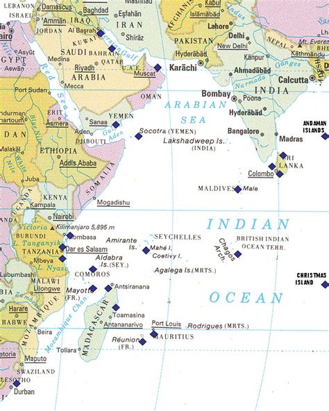Explore new south wales with our interactive map. Map of the western half of the Indian Ocean showing ...