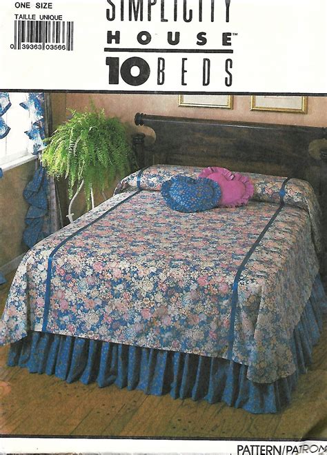 Vtg Simplicity 8472 10 Bedding Designs Sewing Pattern Cards Etsy