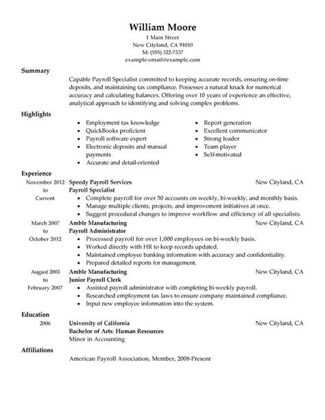 payroll specialist resume examples {created by pros} myperfectresume