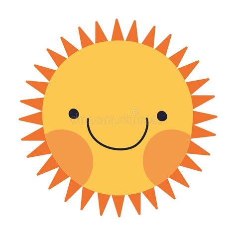 Smiling Sun Illustration Stock Vector Illustration Of Circle 249385826