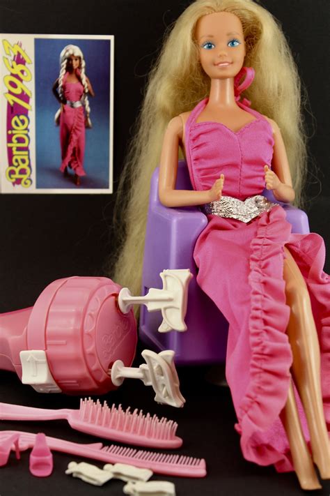 Mattel 1982 Twirly Curls Barbie Original Outfit Chair Curler Etsy Canada Barbie Barbie