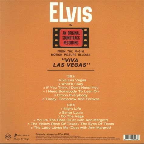 Elvis Presley Viva Las Vegas Soundtrack Remastered Vinyl At Juno