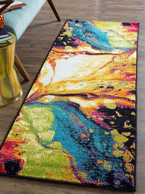 Symphony Soleil Multi Color Contemporary Abstract Area Rug Abstract