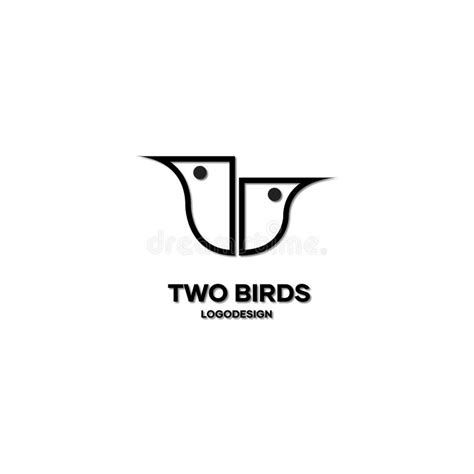 Bird Logo Minimal Two Birds Logo Stock Vector Illustration Of Emblem