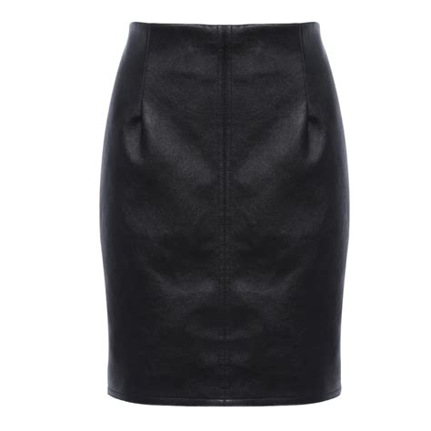 Europe Sexy Women Vintage Black Zipper Skirt Mini Pu Faux Leather Skirt Solid Female Bodycon