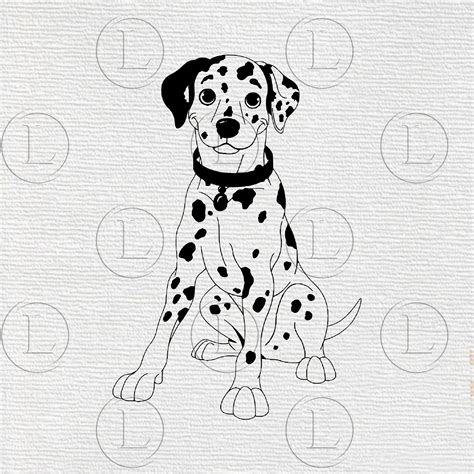 Dalmatiandog Svg Dalmatian Dog Vector Graphics Animal Clip Etsy España