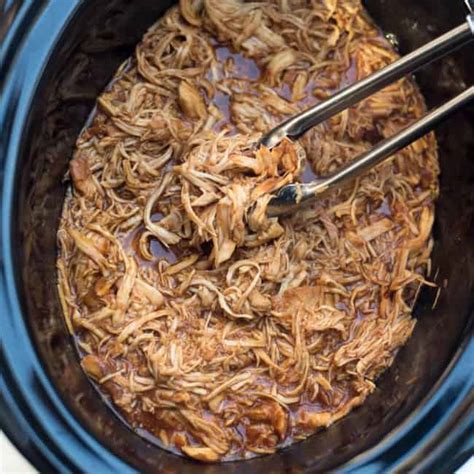 Also great for bbq pulled chicken pizza, bbq pulled chicken nachos i made some modifications to the bbq recipe and only did 1/4 cup vinegar and 1 cup ketchup because i wanted to make less chicken. Slow Cooker Shredded BBQ Chicken - Valerie's Kitchen