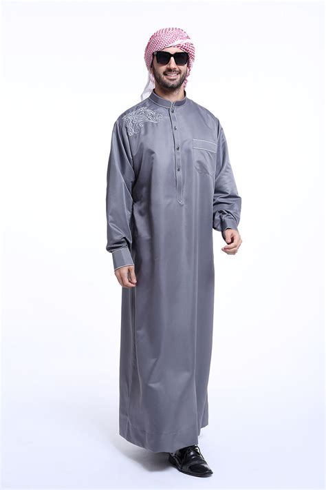 Muslim Men Saudi Thobe Thoub Abaya Robe Daffah Dishdasha Islamic Arab Kaftan New Ebay