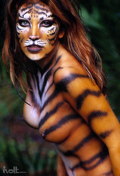 Angelica Bridges Body Painted As A Tigress Kondrad