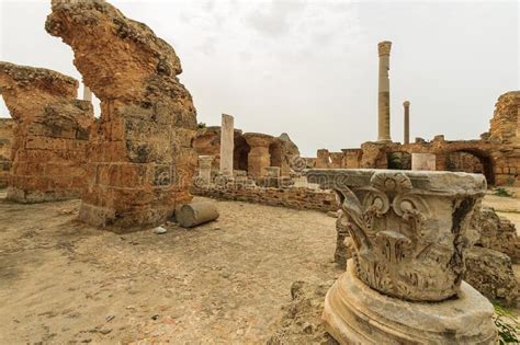 Ancient Ruins Of Baths At Tunisia Carthage Editorial Photo Image Of