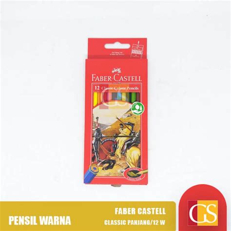Jual Pensil Warna Faber Castell Classic 12 Warna Panjang Original